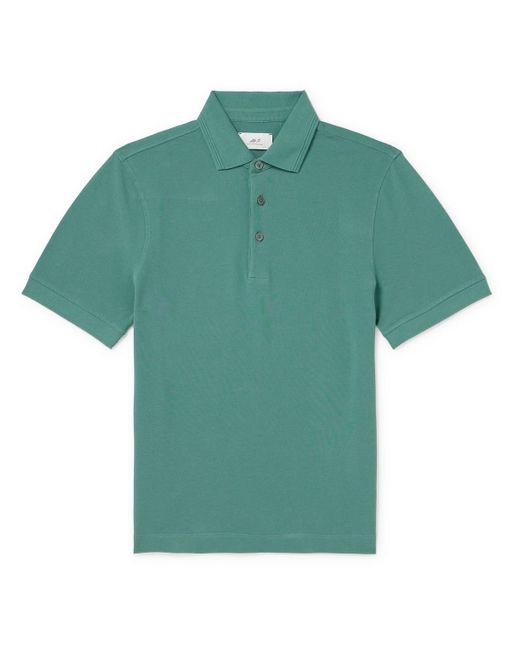 Mr P. Green Slim-fit Cotton-piqué Polo Shirt for men