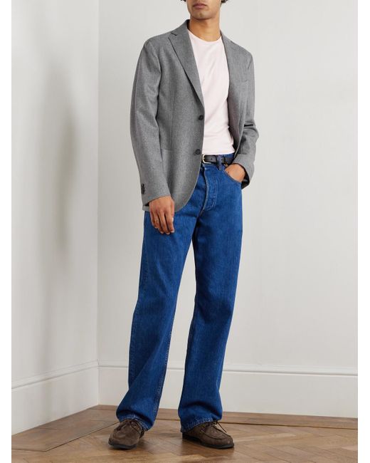 Incotex Gray Slim-Fit Wool-Blend Blazer for men