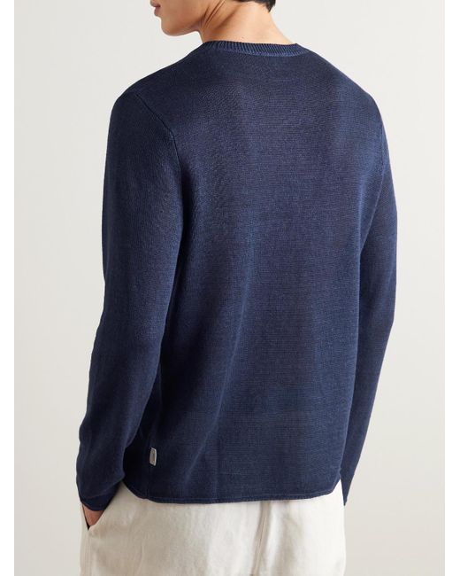 Onia Blue Kevin Linen Sweater for men