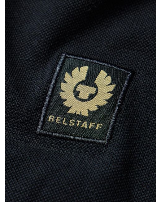 Belstaff Polohemd aus Baumwoll-Piqué mit Logoapplikation in Black für Herren