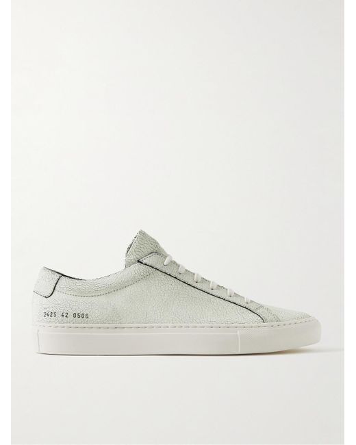 Common Projects Natural Original Achilles Cracked-leather Sneakers for men