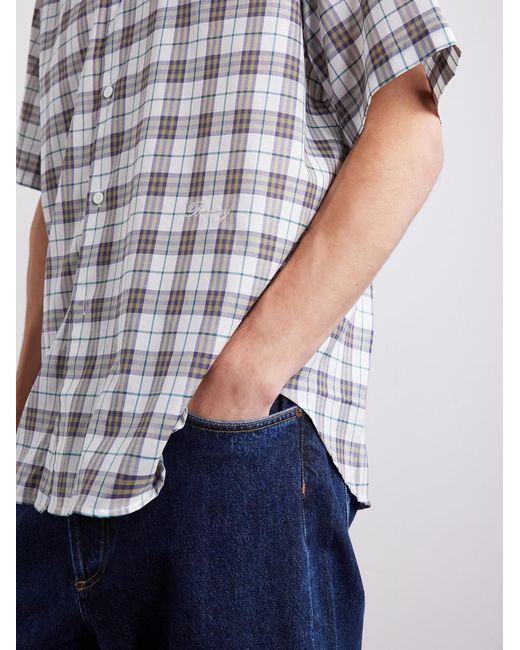 Burberry Gray Radmar Checked Cotton Shirt for men