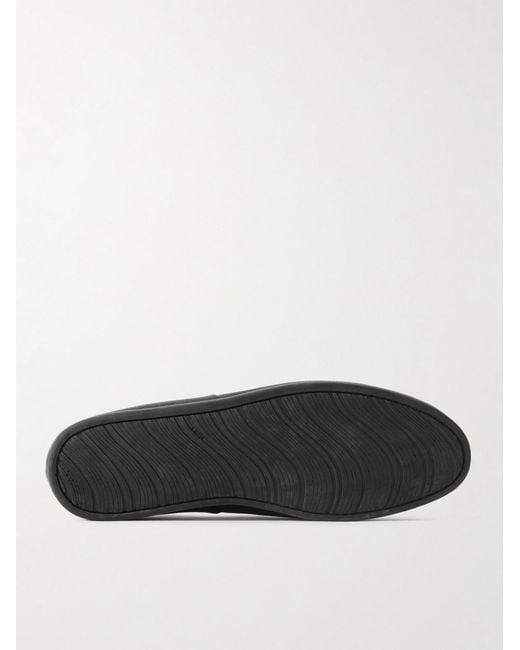 STÒFFA Black Full-Grain Leather Loafers for men