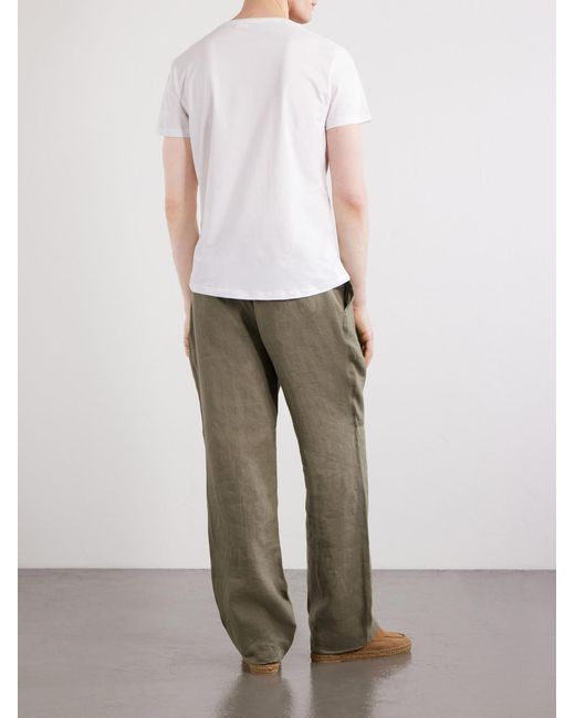 Orlebar Brown White Cotton-Jersey T-Shirt for men