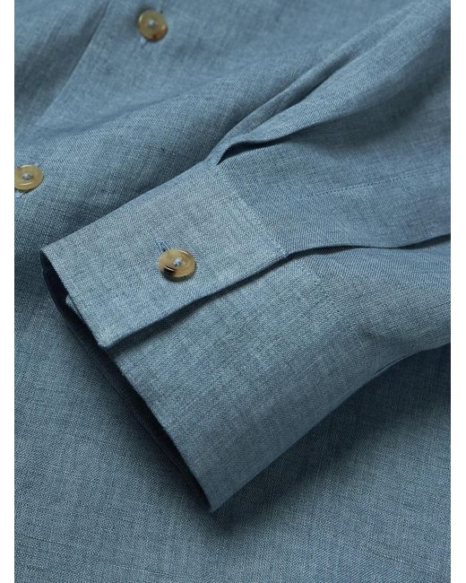 Paul Smith Blue Linen Shirt for men