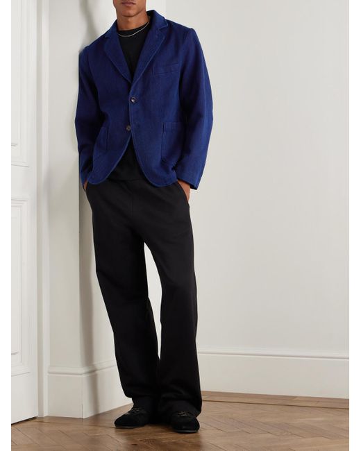 Blue Blue Japan Blue Sashiko Cotton-piqué Suit Jacket for men