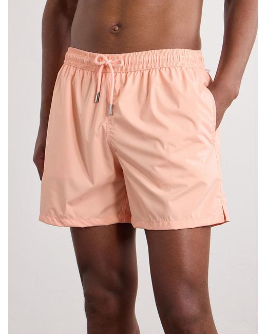 Thom Sweeney Pink Straight-Leg Mid-Length Swim Shorts for men