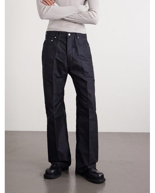 Rick Owens Black Geth Straight-leg Organic Cotton-blend Canvas Trousers for men