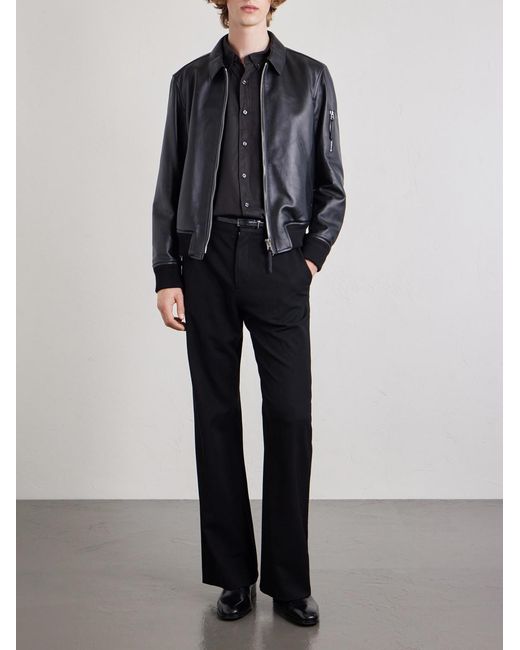 Tom Ford Black Button-Down Collar Lyocell-Gabardine Shirt for men