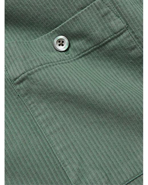 Mr P. Green Garment-Dyed Ribbed Cotton Shirt for men