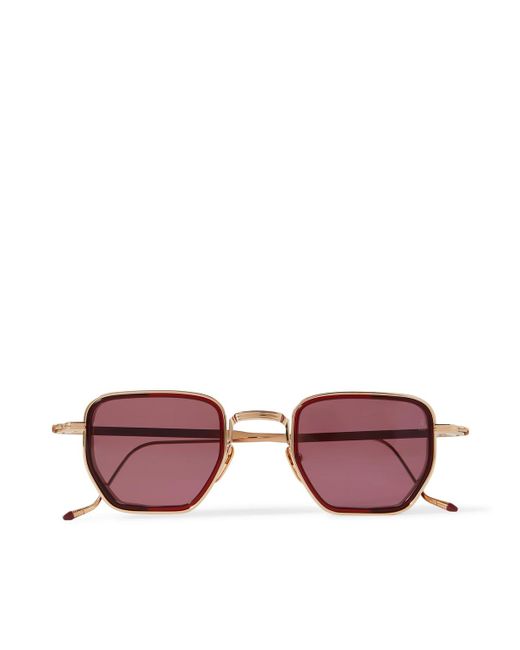 Jacques Marie Mage Pink Atkins Square-frame Gold-tone And Acetate Sunglasses for men