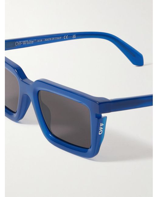Off-White c/o Virgil Abloh Blue Tucson Square-frame Acetate Sunglasses for men