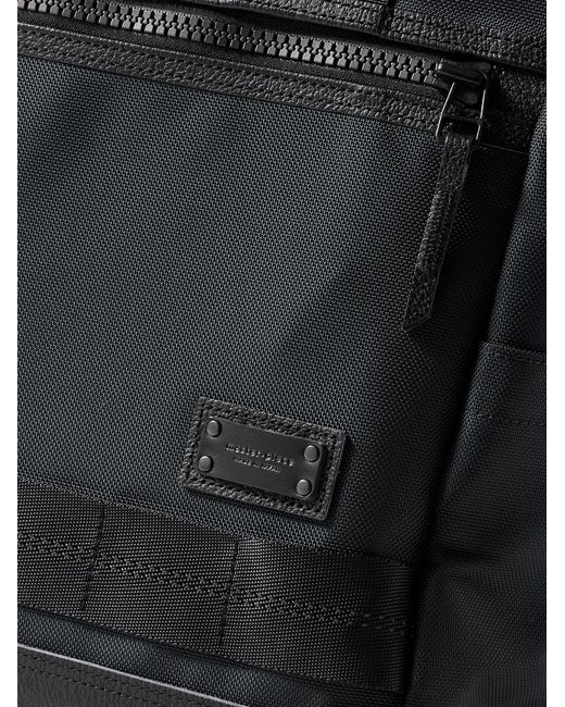 Master Piece Black Rise Ver.2 3Way Leather-Trimmed Mastertex-09 Tote Bag for men