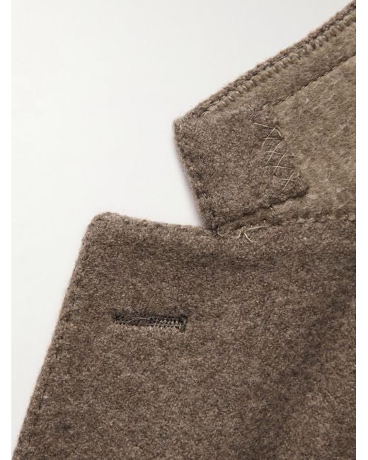 Blazer slim-fit in misto cashmere e lana spazzolato di Ralph Lauren Purple Label in Brown da Uomo