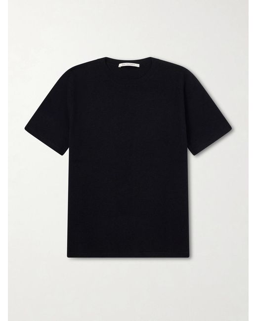God's True Cashmere Black Cashmere T-Shirt for men