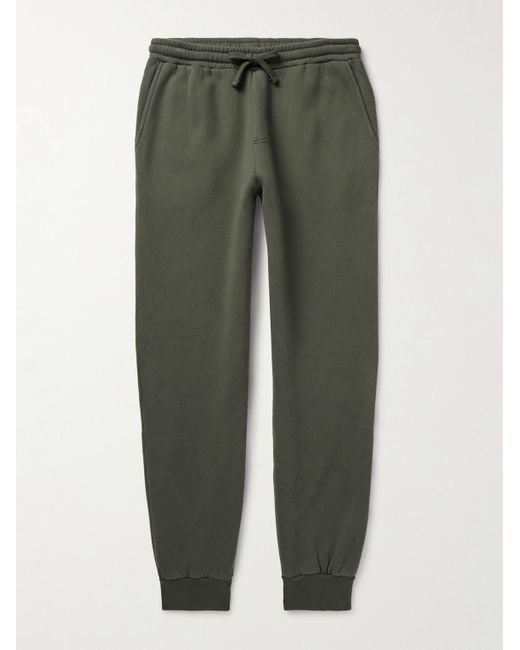 Hartford Green Tapered Cotton-Jersey Sweatpants for men