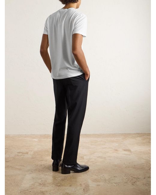 Tom Ford White Lyocell And Cotton-Blend T-Shirt for men