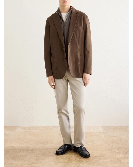 Peter Millar Brown Chatham Cotton-cashmere Sigle Breasted Blazer for men