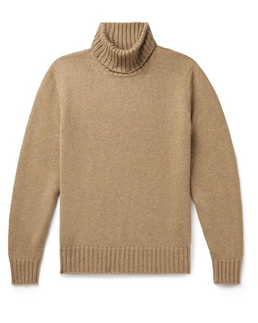 Loro Piana Natural Grafton Cashmere Rollneck Sweater for men