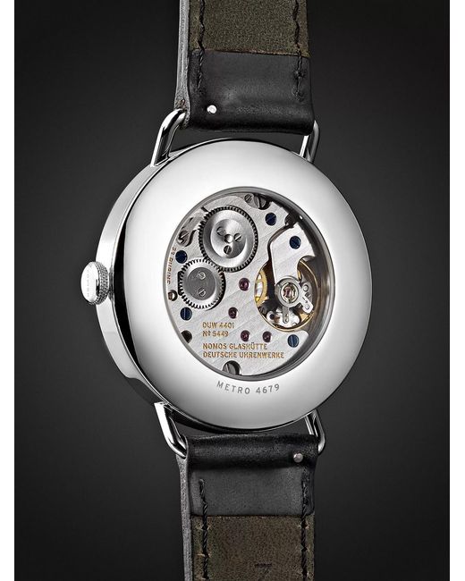 Nomos Black Metro Datum Gangreserve Stainless Steel Watch, Ref. 1101 for men