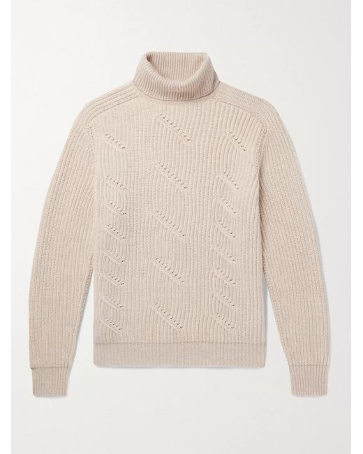 Loro Piana Natural Cashmere Rollneck Sweater for men