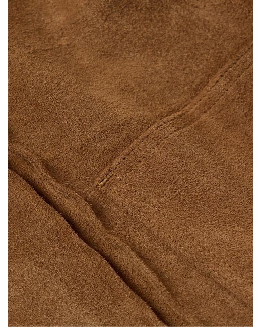 CHERRY LA Brown Suede Trucker Jacket for men