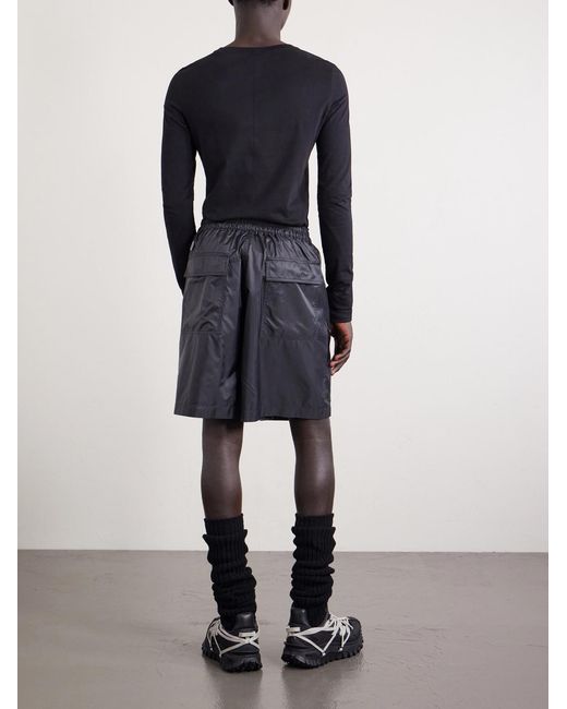 Rick Owens Black Moncler Straight-leg Shell Drawstring Shorts for men