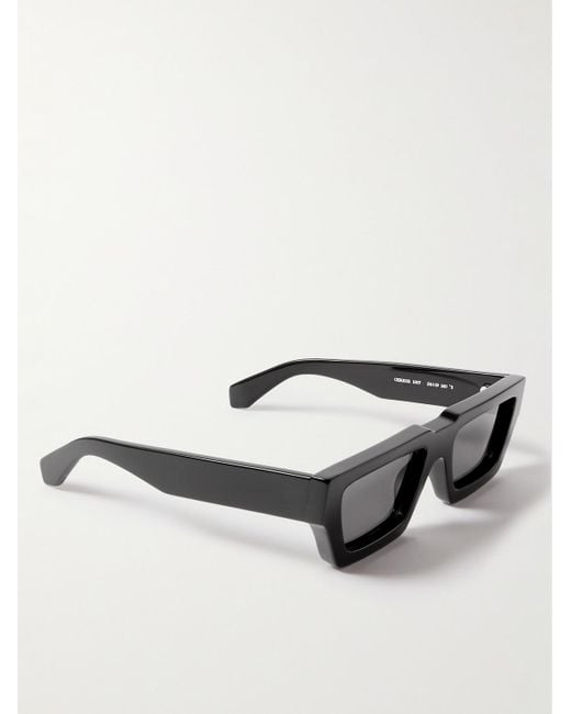 Off-White c/o Virgil Abloh Black Manchester Square-frame Acetate Sunglasses for men