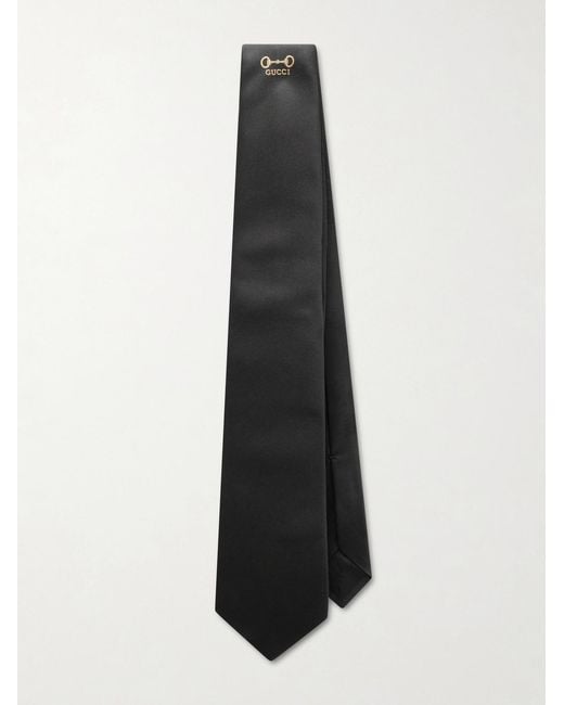 Gucci White 7Cm Silk-Twill Tie for men