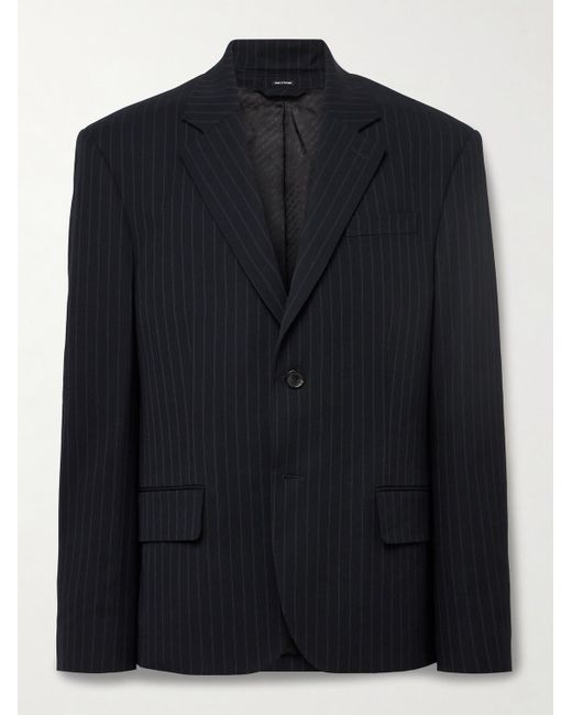 Acne Black Jotam Oversized Pinstriped Twill Blazer for men