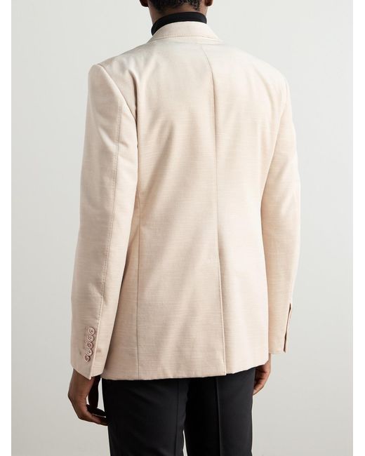 Tom Ford Natural Shelton Slim-Fit Cotton-Velvet Blazer for men