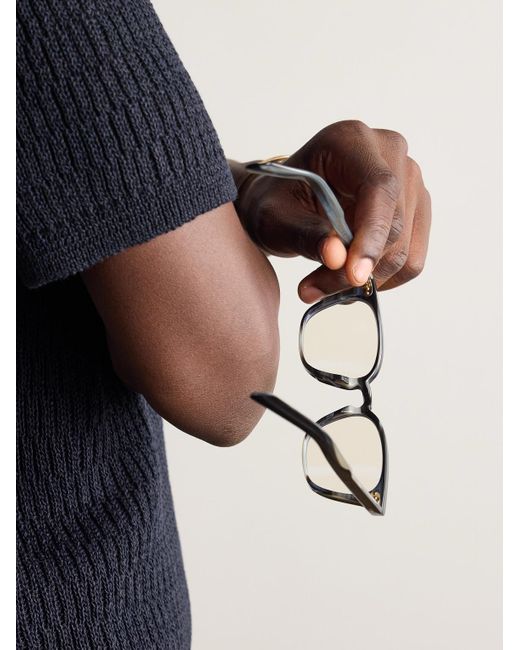 Cutler & Gross GR05 Brille mit Cat-Eye-Rahmen aus Azetat in Black für Herren