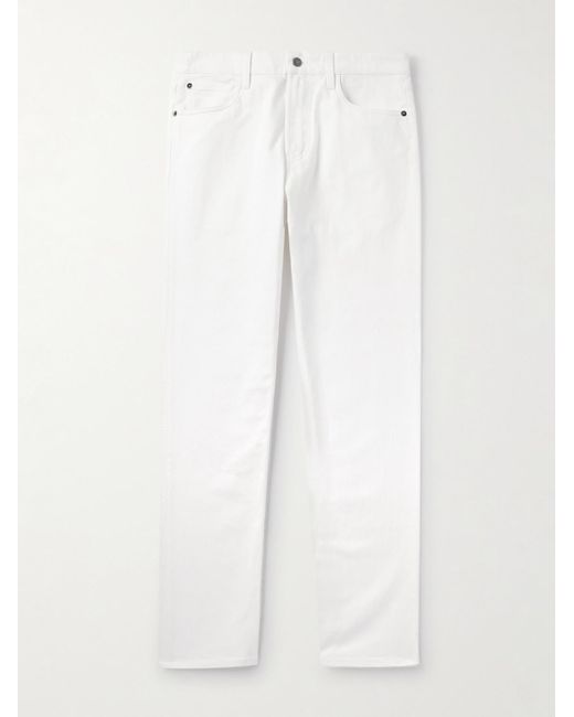 Loro Piana White Quarona Slim-Fit Straight-Leg Jeans for men