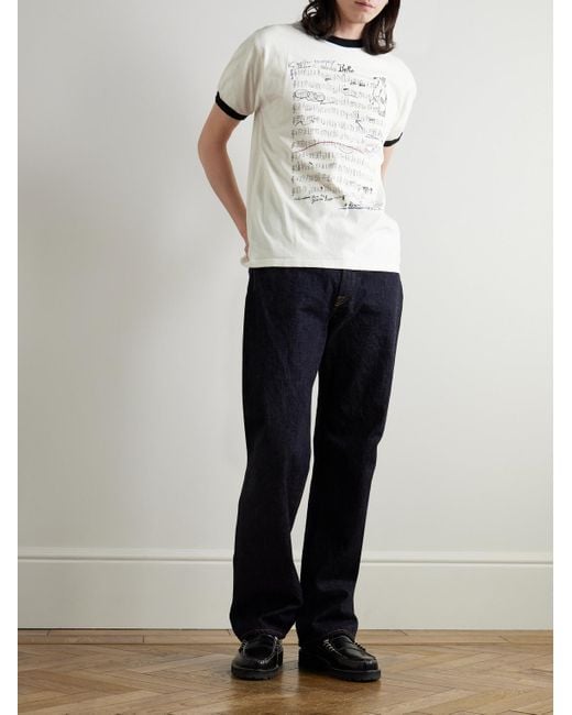 Kapital Natural Boro Elegy Printed Cotton-Jersey T-Shirt for men