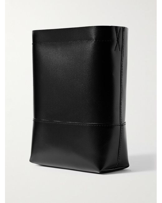 Marni Black Logo-print Textured-leather Bucket Bag for men