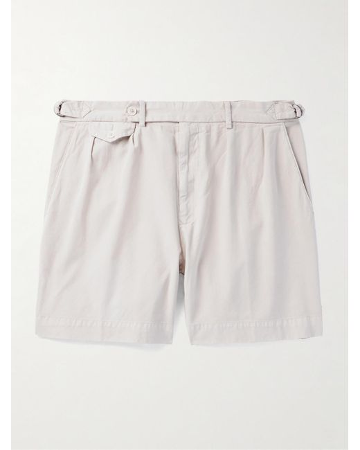 Polo Ralph Lauren Gerade geschnittene Shorts aus Baumwoll-Twill mit Bundfalten in Natural für Herren