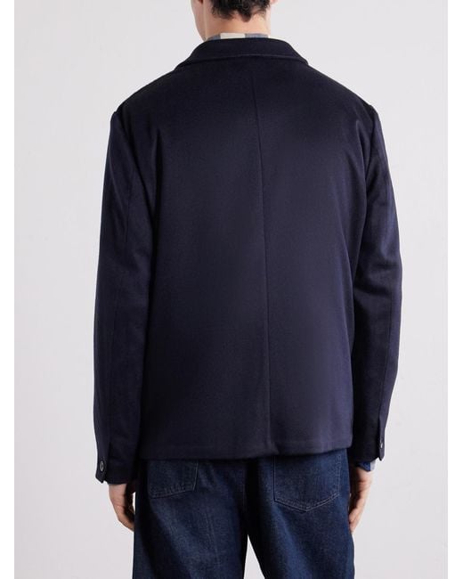 Barena Blue Cashmere Overshirt for men
