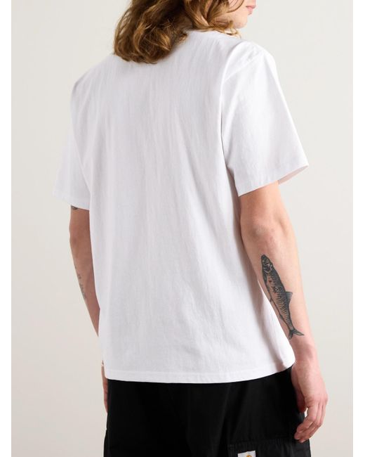 Thisisneverthat White Logo-print Cotton-jersey T-shirt for men