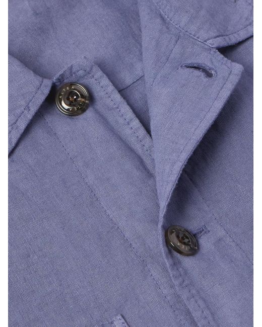 Altea Dawson Hemdjacke aus Leinen in Blue für Herren