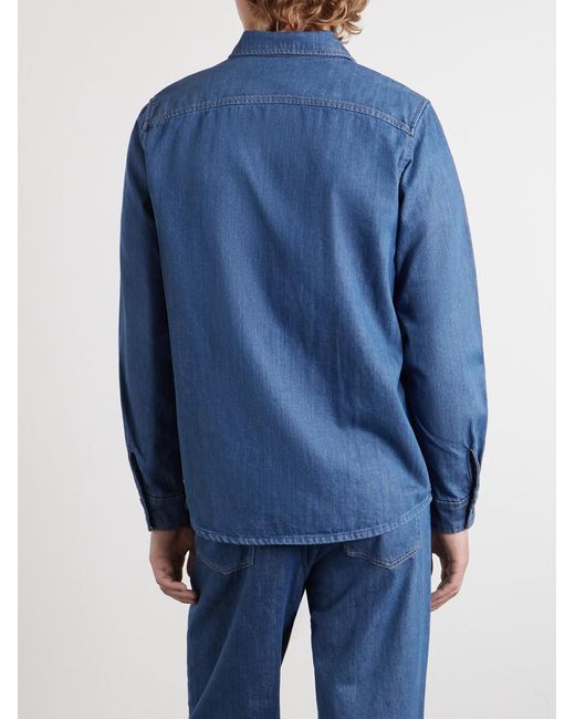 A.P.C. Blue Denim Shirt for men
