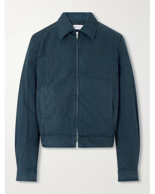 Dries Van Noten Blue Cotton-Blend Blouson Jacket for men