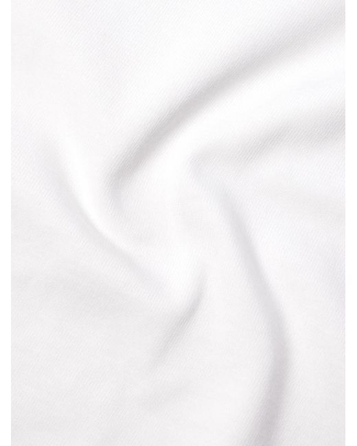 Drake's White Cotton-jersey T-shirt for men