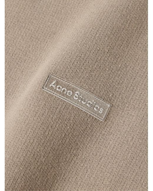Acne Natural Fester U Garment-Dyed Cotton-Jersey Sweatshirt for men