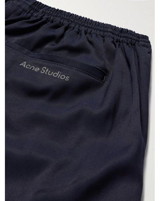 Acne Blue Wide-Leg Woven Sweatpants for men
