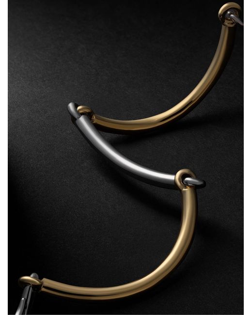 MAOR Black The Solstice 18-karat White And Yellow Gold Bracelet for men