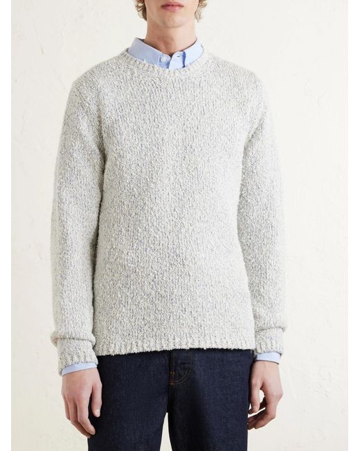 Massimo Alba White Nicolas Cotton Sweater for men