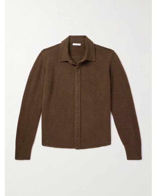 The Row Brown Lautaro Virgin Wool And Cashmere-Blend Cardigan for men