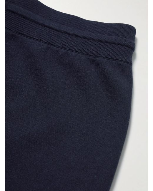 Loro Piana Blue Tapered Cotton-Blend Jersey Sweatpants for men