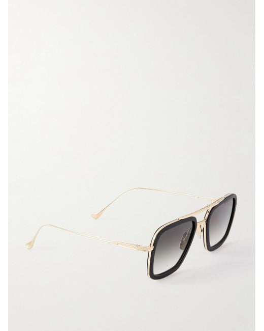 Aviator-Style-Tone And Acetate Sunglasses di Dita Eyewear in Metallic da Uomo