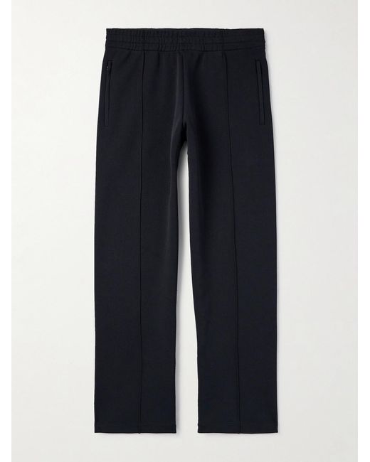 Burberry Blue Straight-Leg Argyle Jacquard-Knit Track Pants for men